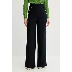 Morgan pantaloni PINO.F culoarea bleumarin, lat, high waist, PINO.F imagine