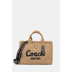 Coach poșetă culoarea bej, CAM71 imagine