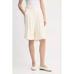 Day Birger et Mikkelsen pantaloni scurți Lcann culoarea bej, uni, high waist, DAY65243707 imagine