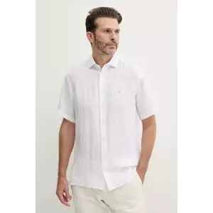 Hackett London cămașă de in culoarea alb, cu guler clasic, regular, HM3010245 imagine