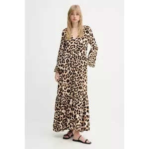MUNTHE rochie UBLUE culoarea maro, maxi, evazati, 255130625519 imagine