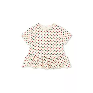 Konges Sløjd tricou BASIC FRILL TEE GOTS culoarea bej, KS103154 imagine