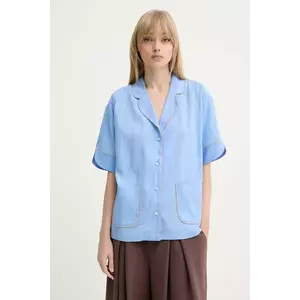 MUNTHE cămașă din amestec de in USHI cu guler clasic, relaxed, 255101525523 imagine