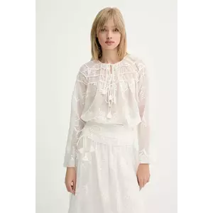 MUNTHE bluză UZZA culoarea alb, cu imprimeu, 255102525525 imagine