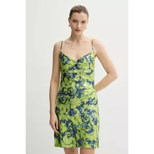 Versace Jeans Couture rochie culoarea verde, mini, drept, 78HAO9B6 JS443 imagine