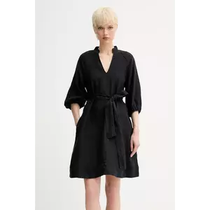 Marc O'Polo rochie din in culoarea negru, mini, drept, 504113521175 imagine