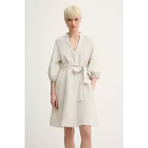 Marc O'Polo rochie din in culoarea bej, mini, drept, 504113521175 imagine