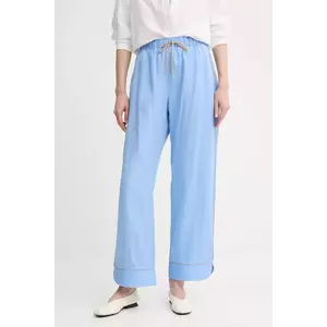 MUNTHE pantaloni din amestec de in UKAVA drept, high waist, 255140525523 imagine