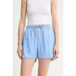 MUNTHE pantaloni scurți din amestec de in UPPI cu imprimeu, high waist, 255140625523 imagine
