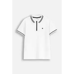 Coccodrillo tricou polo culoarea alb, ELEGANT JUNIOR BOY imagine
