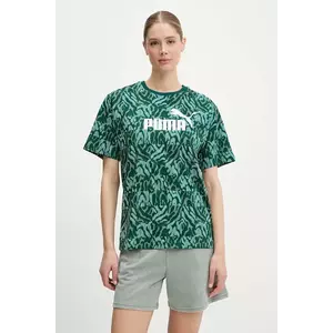 Puma tricou din bumbac culoarea verde, 685070 imagine