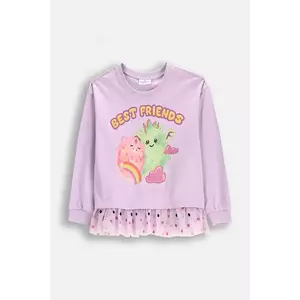 Coccodrillo bluză culoarea violet, REBEL GIRL KIDS imagine