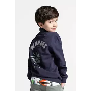 Coccodrillo bluză culoarea bleumarin, SAGE TIME BOY KIDS imagine
