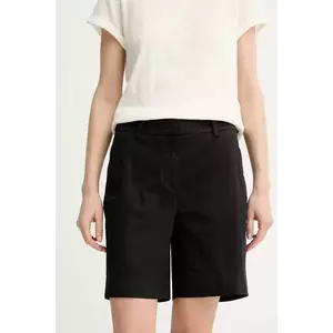 Marc O'Polo pantaloni scurți culoarea negru, uni, high waist, 503040015019 imagine