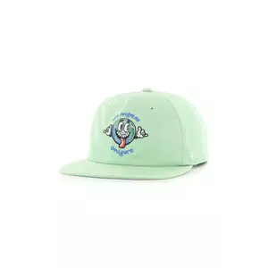 47 brand șapcă de baseball din bumbac MLB LA Dodgers culoarea verde, cu imprimeu, B-GLOBE12CNP-HK imagine