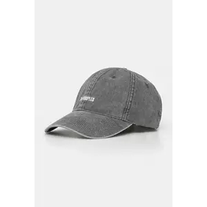 The Kooples șapcă de baseball din bumbac culoarea gri, uni, AMHA30013K imagine