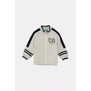 United Colors of Benetton hanorac de bumbac pentru copii culoarea gri, cu imprimeu, 3BC1G503R imagine