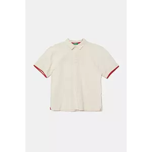 United Colors of Benetton polo de bumbac culoarea bej, uni, 3MI5C301U imagine