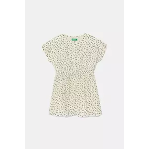 United Colors of Benetton rochie fete culoarea bej, mini, evazati, 4KEUGV02D imagine