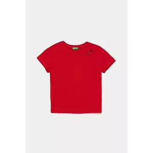 United Colors of Benetton tricou copii culoarea rosu, 3P4ZC10O0 imagine