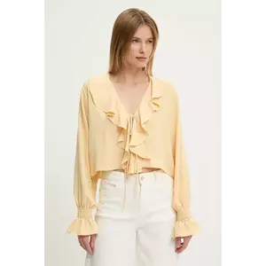 Answear Lab bluza culoarea galben, neted imagine