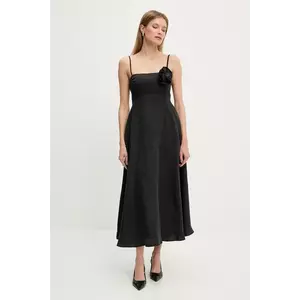 Answear Lab rochie culoarea negru, midi, evazati imagine