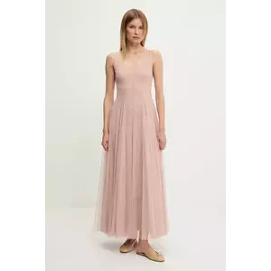 Answear Lab rochie culoarea bej, maxi, evazati imagine
