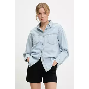 Answear Lab camasa jeans cu guler clasic, relaxed imagine