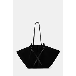Yuzefi geantă de mana din piele întoarsă LARGE MOCHI culoarea negru, YUZCO-HB-LM-S011 imagine