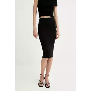 Rick Owens Lilies fustă culoarea negru, midi, creion, LI01E4313JCVS imagine