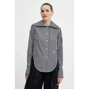 Patou cămașă din bumbac culoarea bleumarin, cu guler clasic, relaxed, BL0410190 imagine