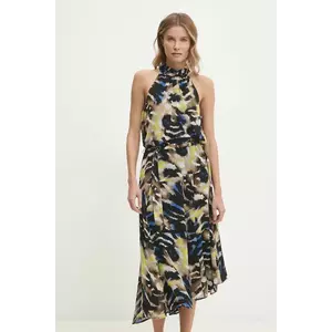 Dkny rochie culoarea negru, midi, evazati, P4KBGZ62 imagine