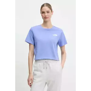 The North Face tricou Simple Dome Cropped Slim culoarea violet, NF0A87U40YI1 imagine