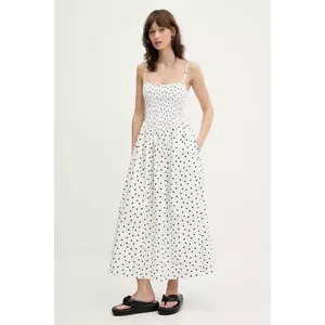 Abercrombie & Fitch rochie culoarea alb, midi, evazati, KI159-5842 imagine