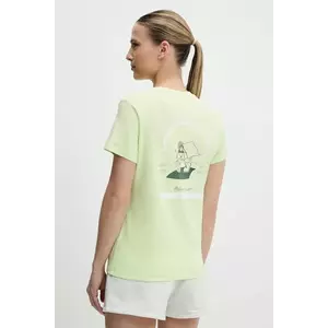 Helly Hansen tricou din bumbac MASSIF GRAPHIC culoarea verde, 54595 imagine