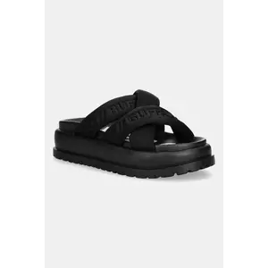 Buffalo papuci Palma Cross culoarea negru, cu platforma, 1602277-BLK imagine