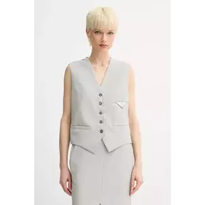 Day Birger et Mikkelsen vestă de lână Gilbert culoarea gri, un singur rand de nasturi, DAY65243688 imagine