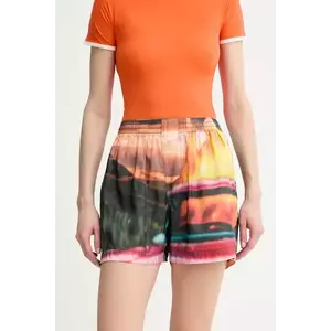 Sunnei pantaloni scurți cu imprimeu, high waist, RTWXBOT029 imagine