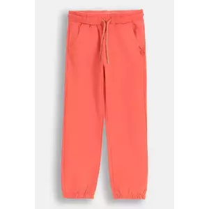 Coccodrillo pantaloni culoarea portocaliu, uni, NOSTALGIC MEADOW GIRL KIDS imagine
