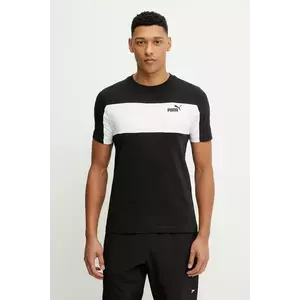 Puma tricou din bumbac culoarea negru, cu imprimeu, 684685 imagine