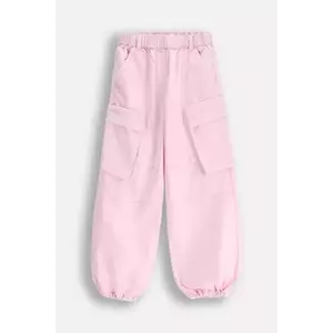 Coccodrillo pantaloni de bumbac culoarea roz, DREAM DIARIES GIRL JUNIOR imagine
