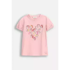 Coccodrillo tricou culoarea roz, NOSTALGIC MEADOW GIRL KIDS imagine