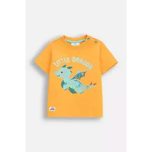 Coccodrillo tricou culoarea portocaliu, cu imprimeu, DRAGONS BOY NEWBORN imagine