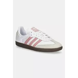 adidas Originals sneakers din piele Samba OG culoarea alb, JI2677 imagine