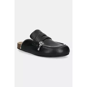 JW Anderson șlapi de piele Biker Loafer culoarea negru, LF0071 LA0268 999 imagine