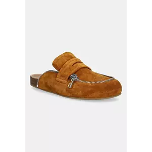 JW Anderson papuci din piele Biker Loafer culoarea maro, LF0071 LA0240 640 imagine