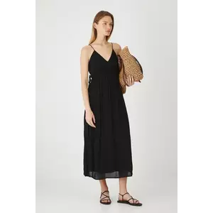 Medicine rochie culoarea negru, midi, evazati imagine