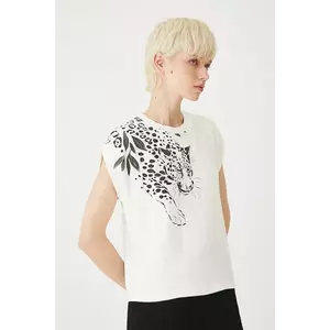 Medicine tricou din bumbac culoarea bej imagine