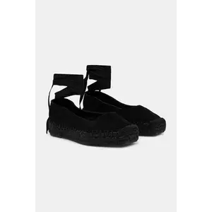 Answear Lab espadrile din piele intoarsa culoarea negru imagine