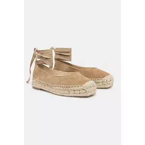 Answear Lab espadrile din piele intoarsa culoarea bej imagine